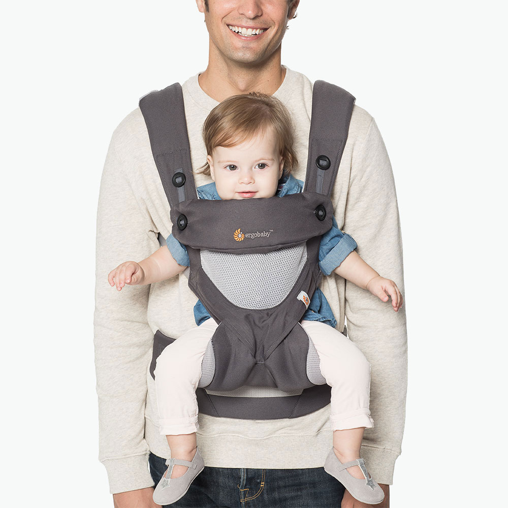 360 All Positions Baby Carrier: Cool Air Mesh - Carbon Grey